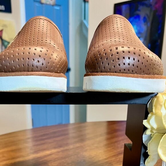 Samuel Hubbard Women's "SamSport Clog" Brown Perforated Leather Slip On Size 7.5 - Picture 4 of 9